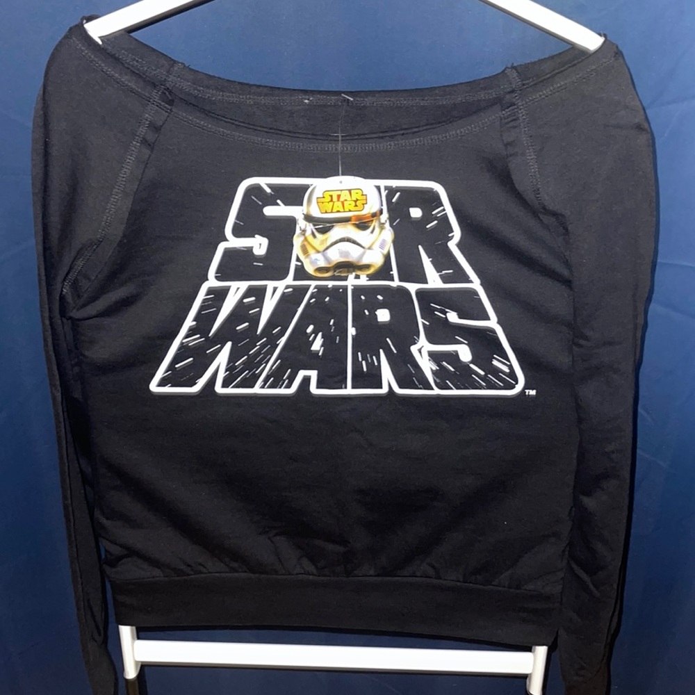 Womens off the shoulder STAR WARS sweatshirt - new with tags - size S